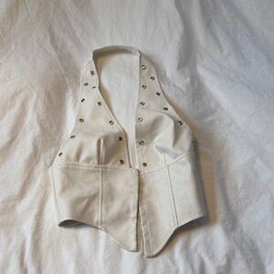 Princess Polly White Studded Top